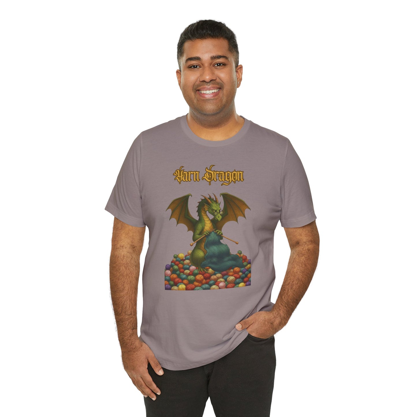 Yarn Dragon T-Shirt – Funny Knitting Dragon Shirt for Yarn Lovers