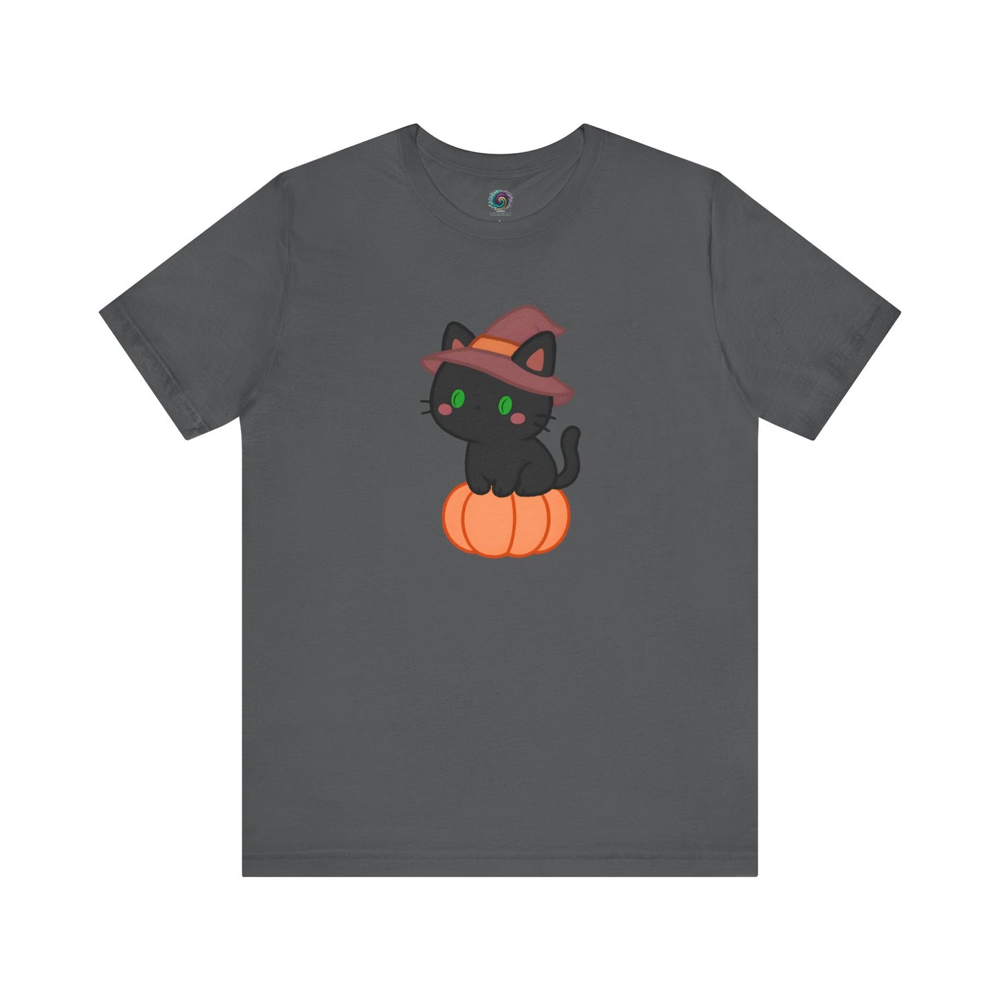 Halloween Cat Shirt – Cute Cat on a Pumpkin Graphic Tee