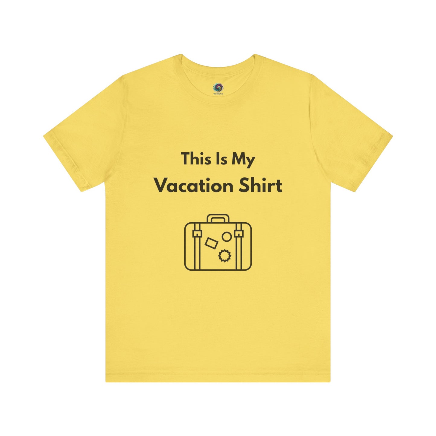 Yellow "This is My Vacation Shirt" Tee