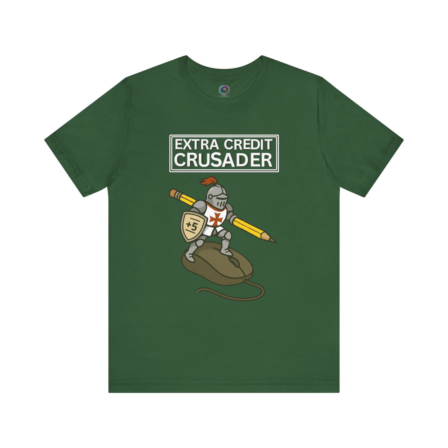 Green Extra Credit Crusader T-Shirt from WhimSpin.