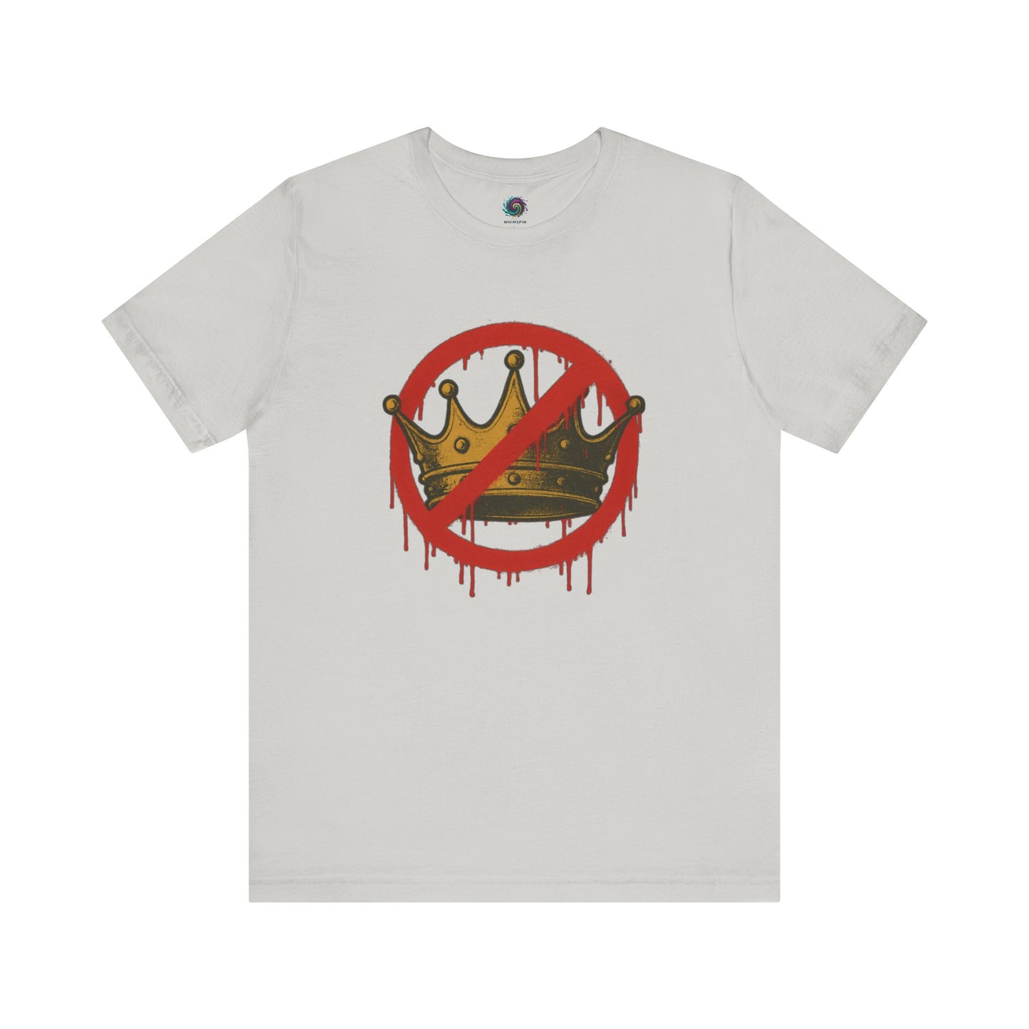 No Kings T-Shirt – Anti-Monarchy Protest Tee for Global Rebels in soft silver shade featuring anti-royalty design