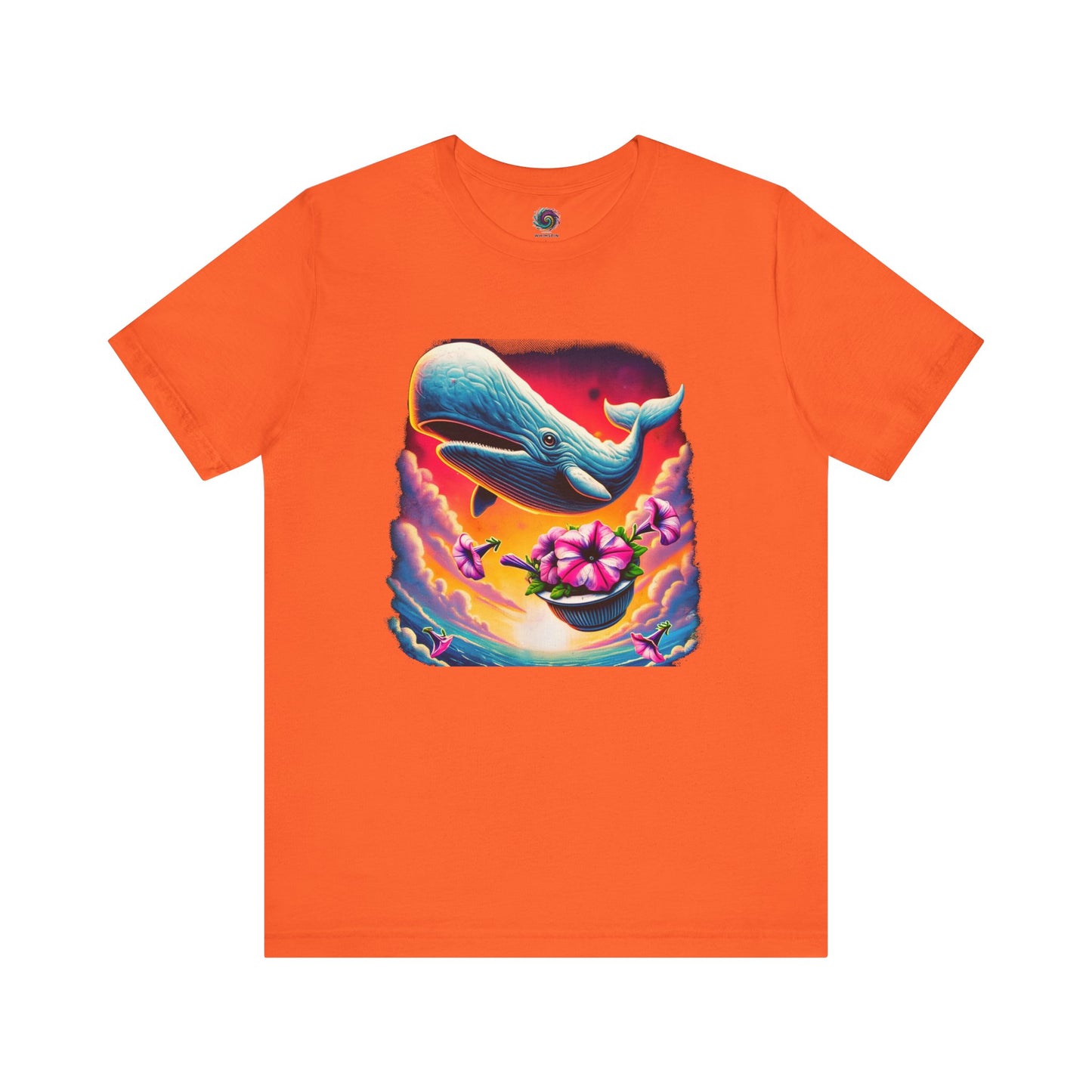 Oh No Not Again Petunias and Whale Tee – oh no not again petunias shirt in orange, great for fans of surreal humor and hitchhikers references