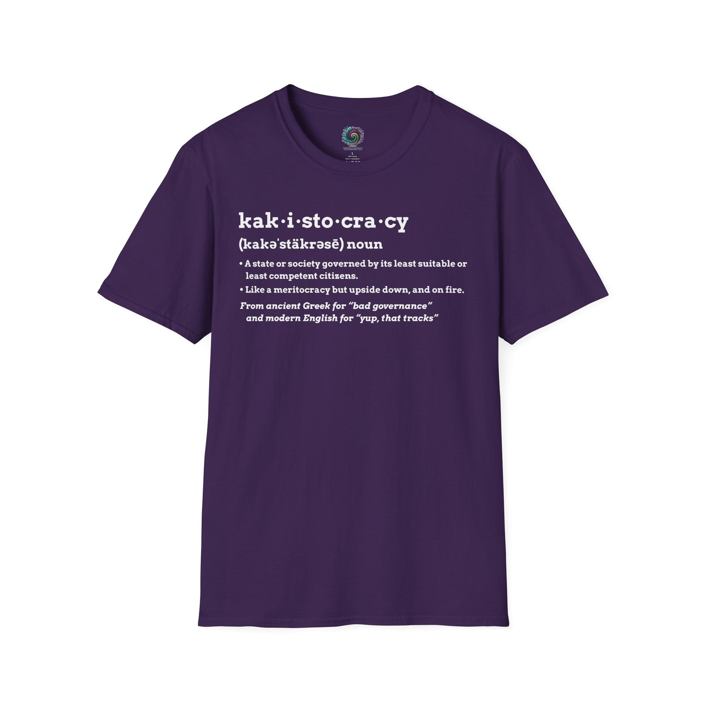 Purple Kakistocracy Definition T-Shirt from WhimSpin