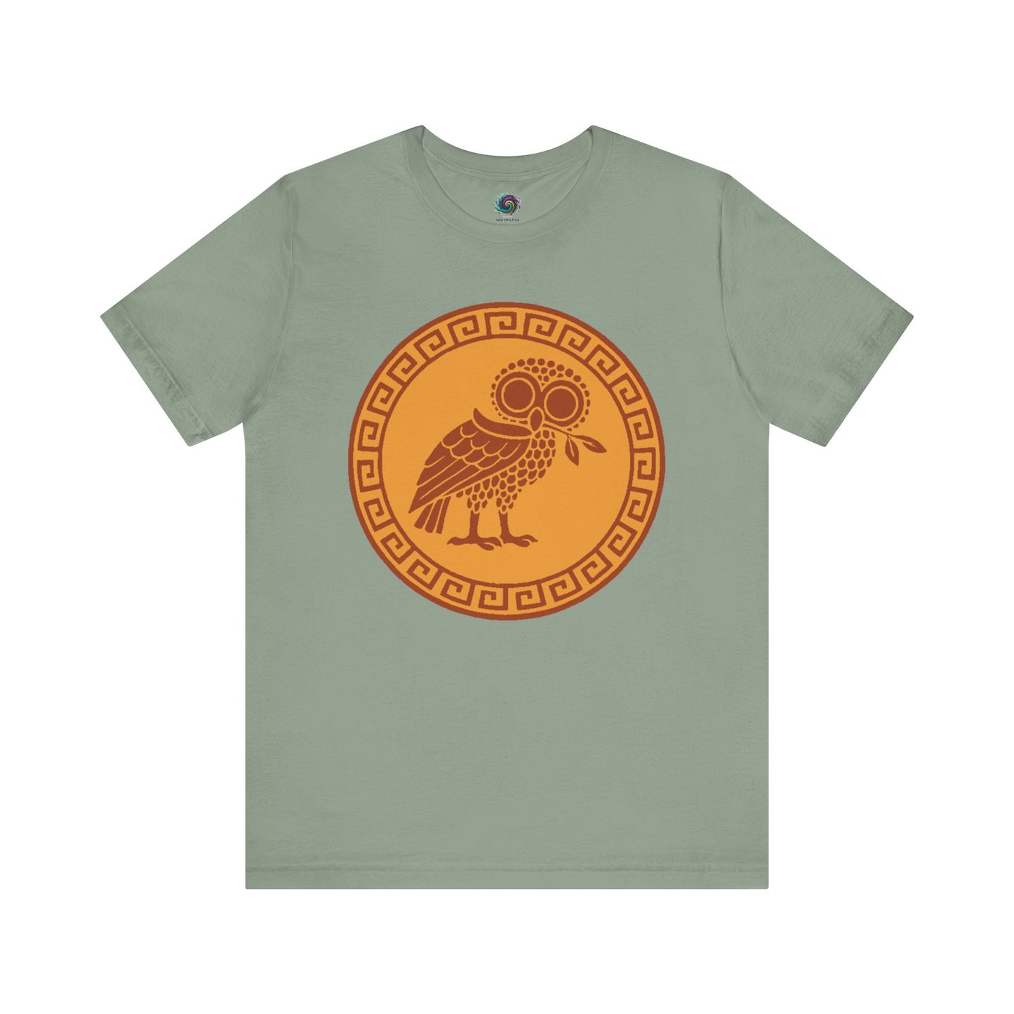Sage Athena’s Owl T-Shirt from WhimSpin on a white background