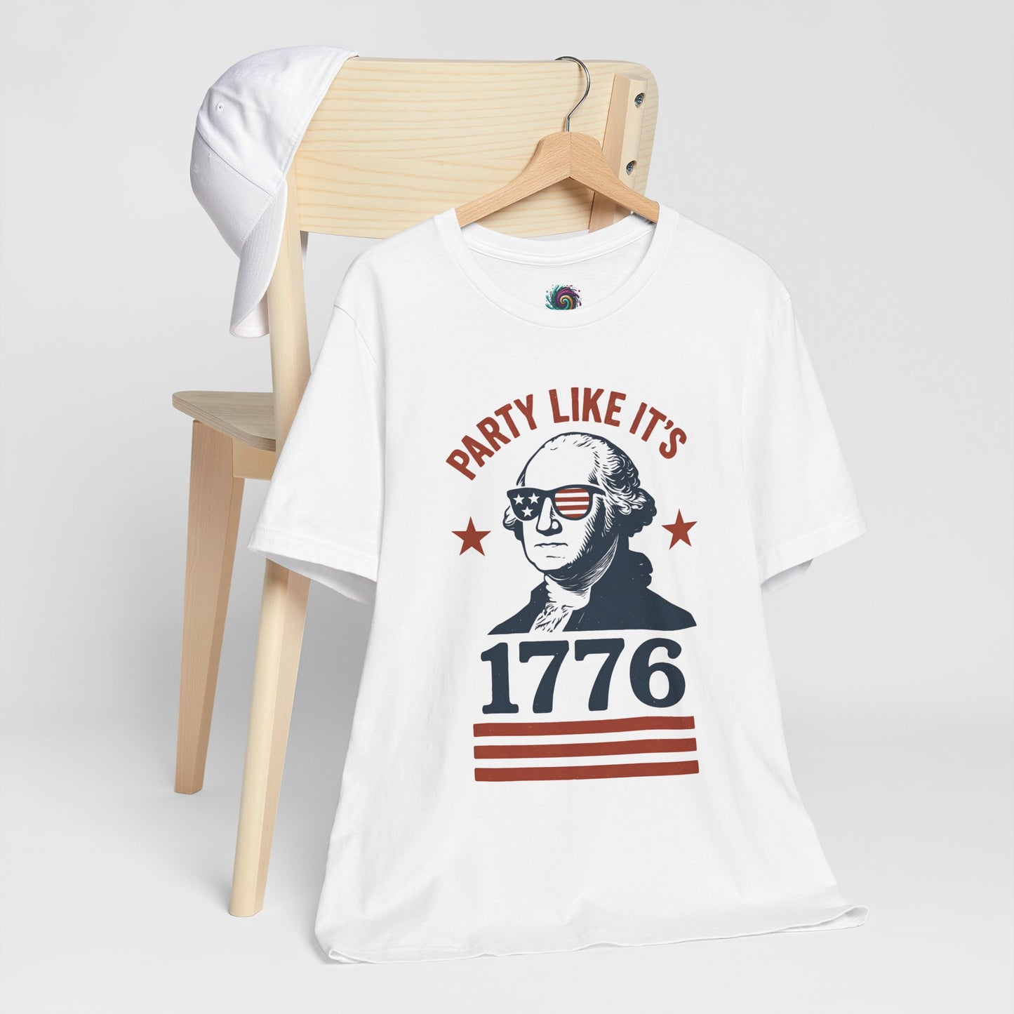 Party Like It's 1776 T-Shirt – Funny 4th of July Tee with George Washington Graphic - WhimSpin - https://whimspin.com