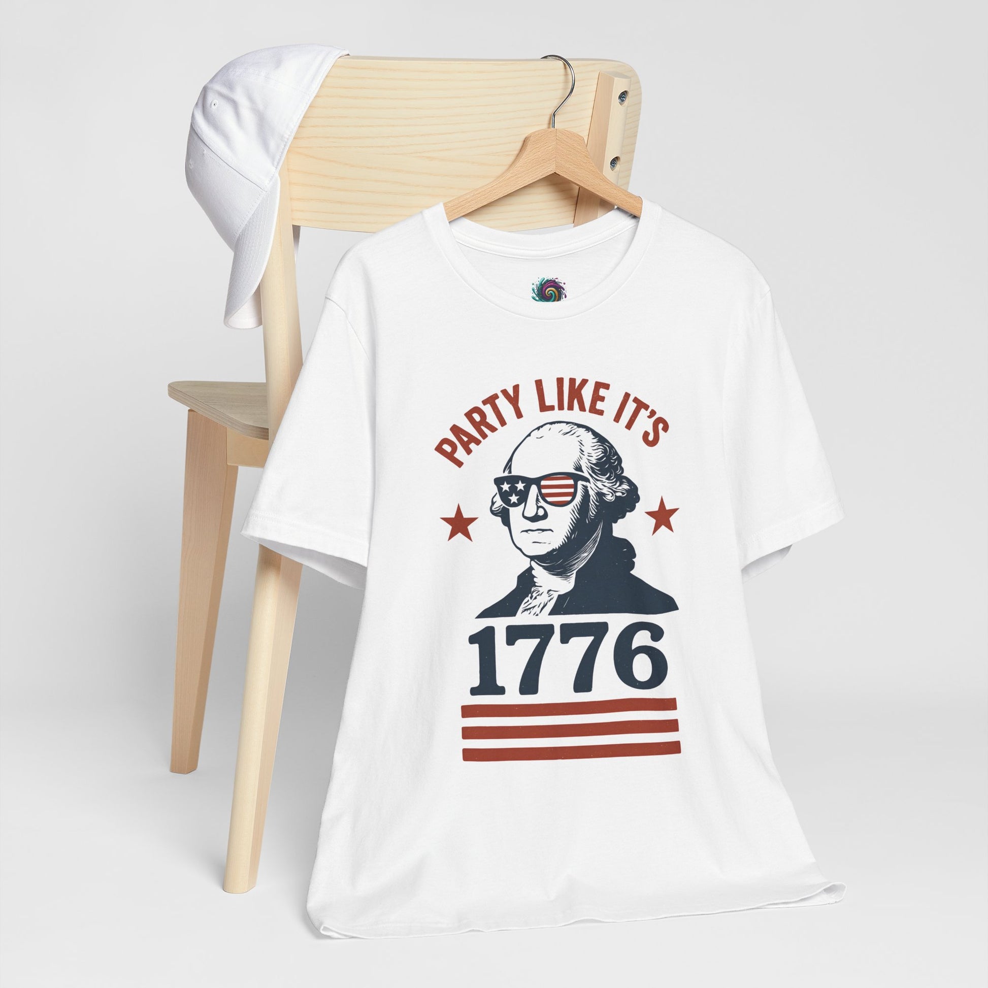 Party Like It's 1776 T-Shirt – Funny 4th of July Tee with George Washington Graphic - WhimSpin - https://whimspin.com