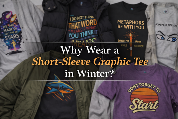 How to Style a Short-Sleeve Graphic Tee in Winter (For Men, Women & Nonbinary Fashion Fans)