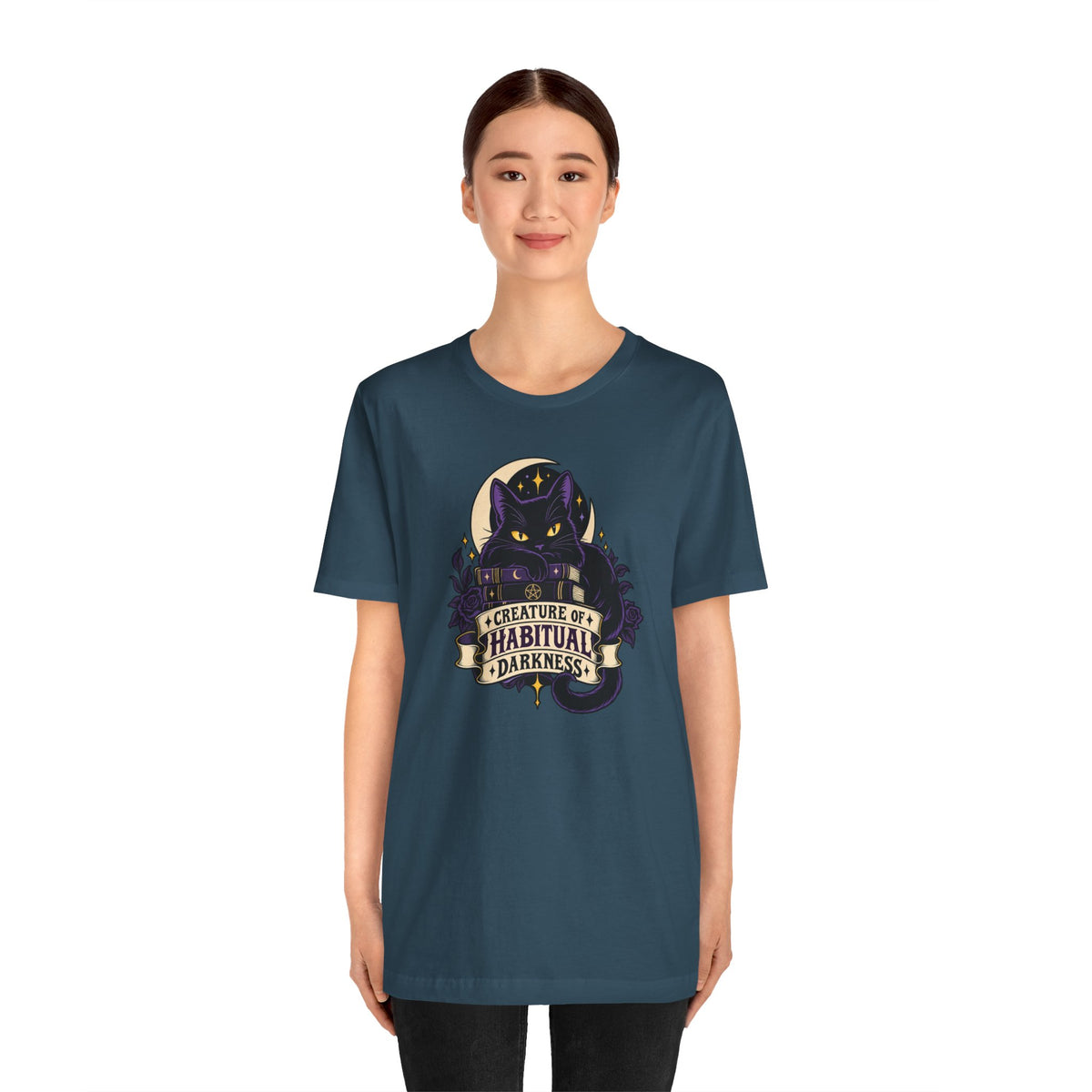 Creature of Habitual Darkness T-Shirt – Black Cat Goth Tee