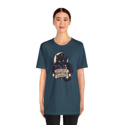Creature of Habitual Darkness T-Shirt – Black Cat Goth Tee