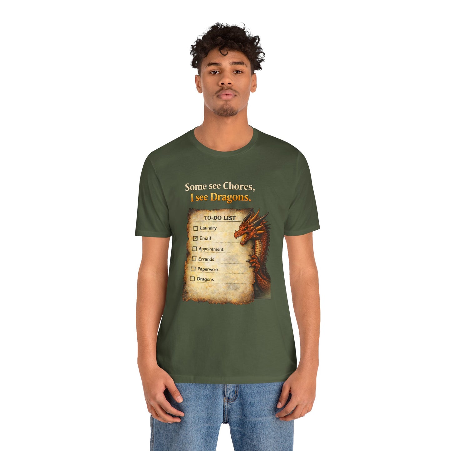 Some See Chores I See Dragons T-Shirt – Funny Fantasy Tee