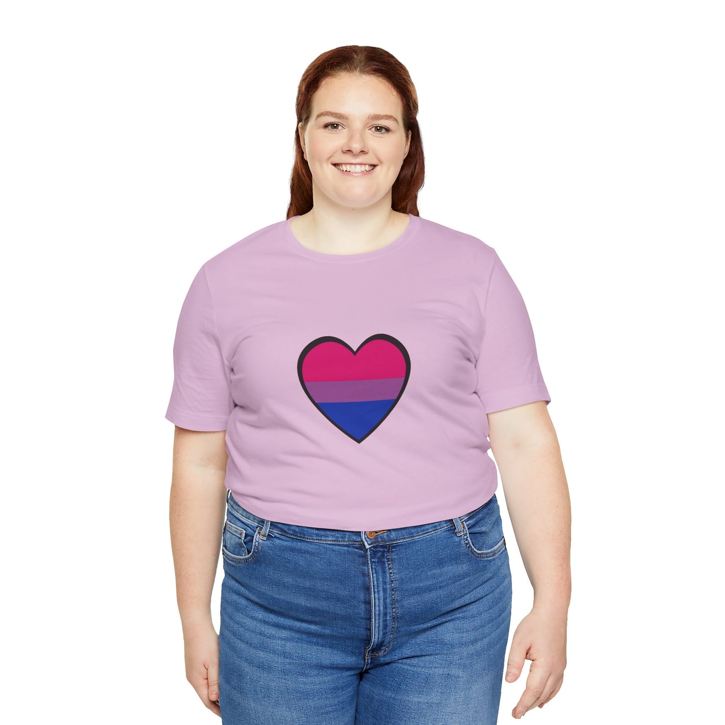 Bisexual Pride Flag T-Shirt – LGBTQ+ Heart Graphic Tee | WhimSpin