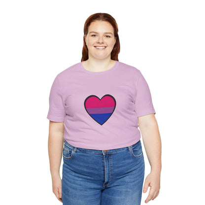 Bisexual Pride Flag T-Shirt – LGBTQ+ Heart Graphic Tee | WhimSpin
