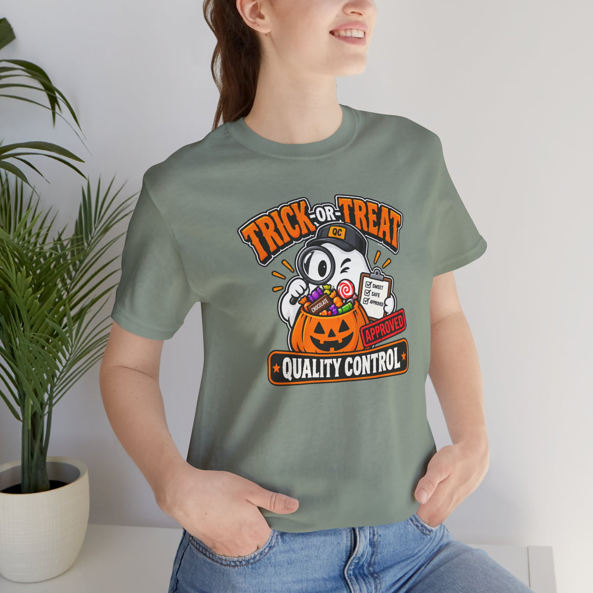 Trick-or-Treat Quality Control T-Shirt – Funny Halloween Candy Tee