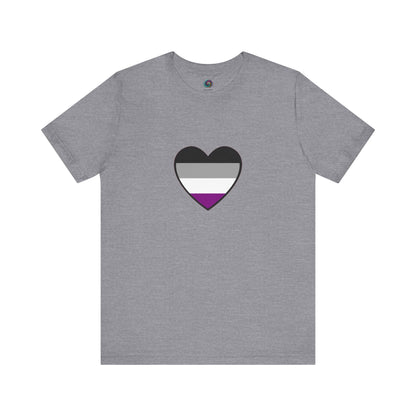 Asexual Pride Flag Heart T-Shirt – Ace Flag LGBTQ+ Graphic Tee - WhimSpin - https://whimspin.com