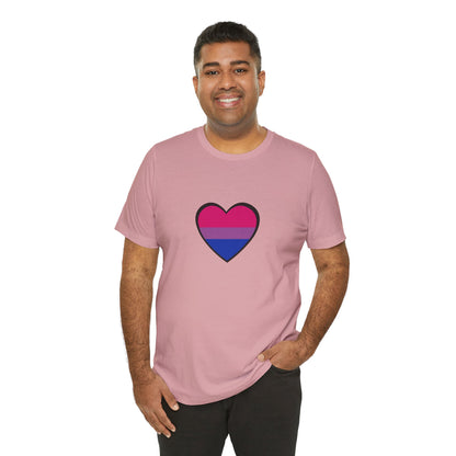 Bisexual Pride Flag T-Shirt – LGBTQ+ Heart Graphic Tee | WhimSpin