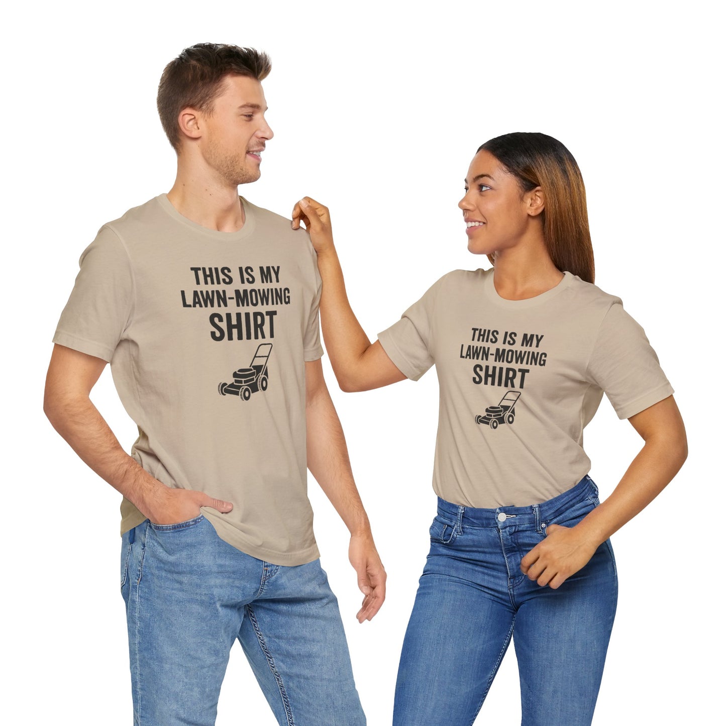 Lawn Mowing Tee – Funny Shirt Summer Yard Work T-shirt with Mower Graphic