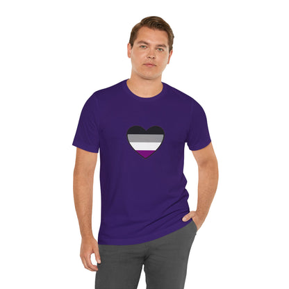 Asexual Pride Flag Heart T-Shirt – Ace Flag LGBTQ+ Graphic Tee