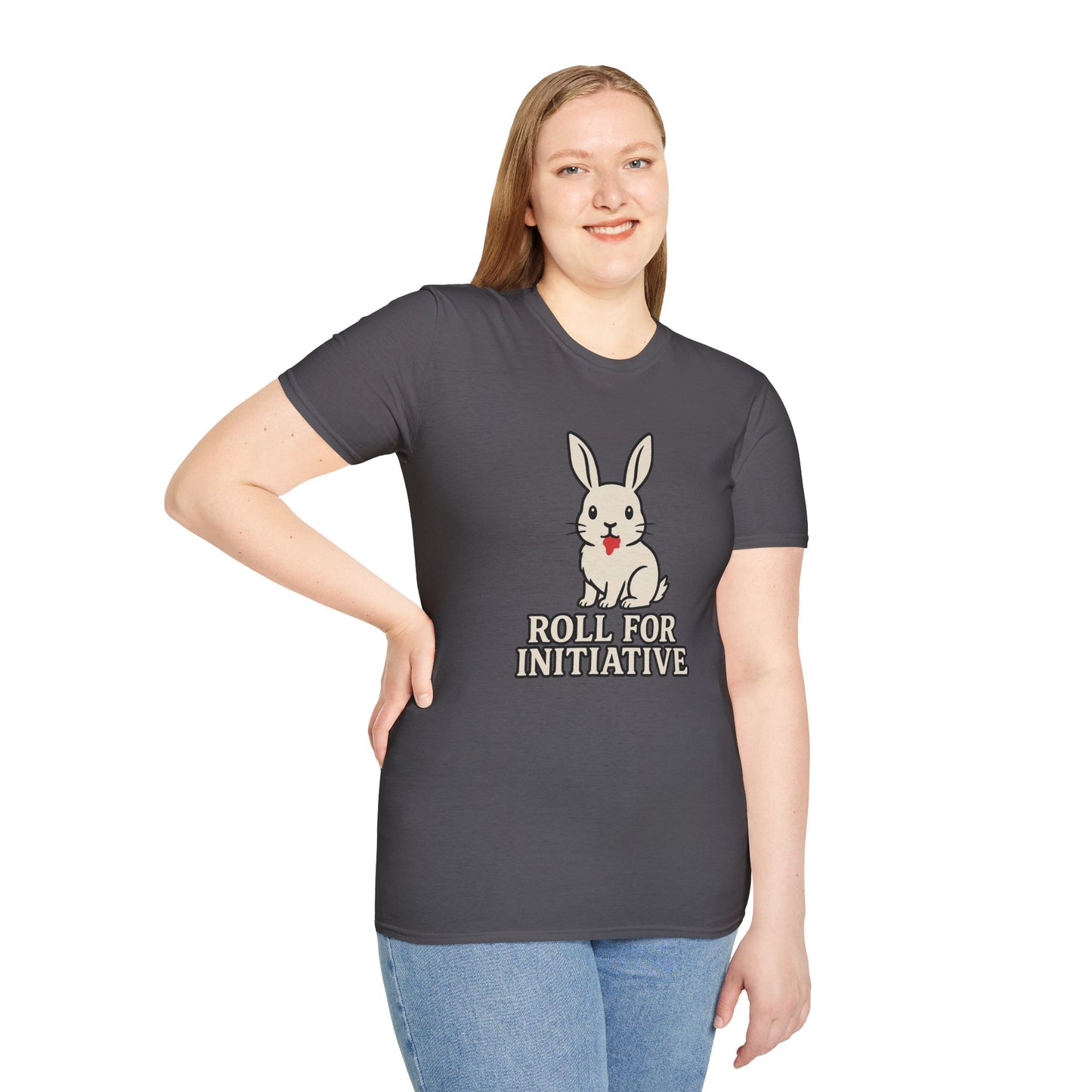 Roll for Initiative T-Shirt – Killer Bunny Humor Gaming Tee
