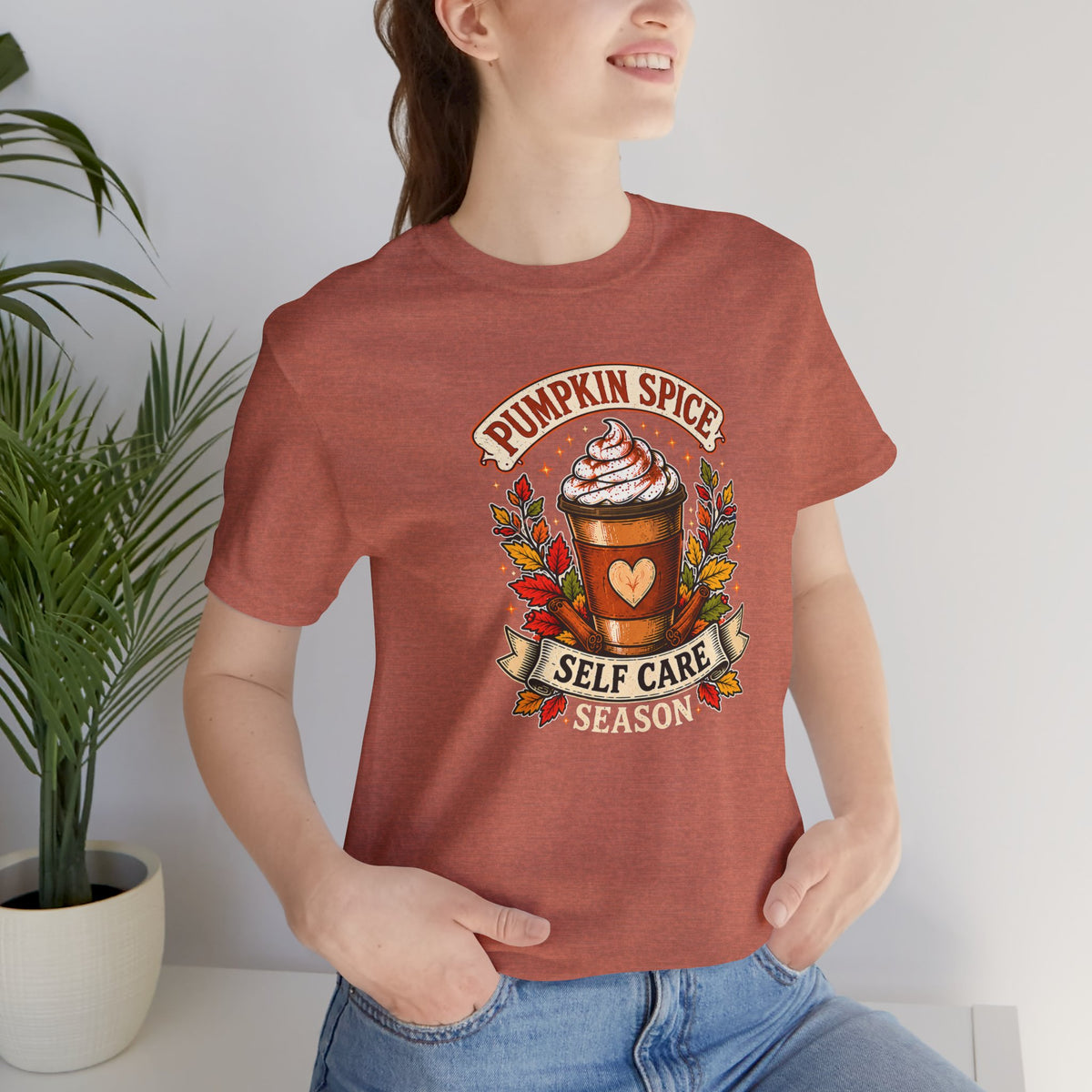 Pumpkin Spice Self Care Season T-Shirt – Funny Fall Coffee Tee