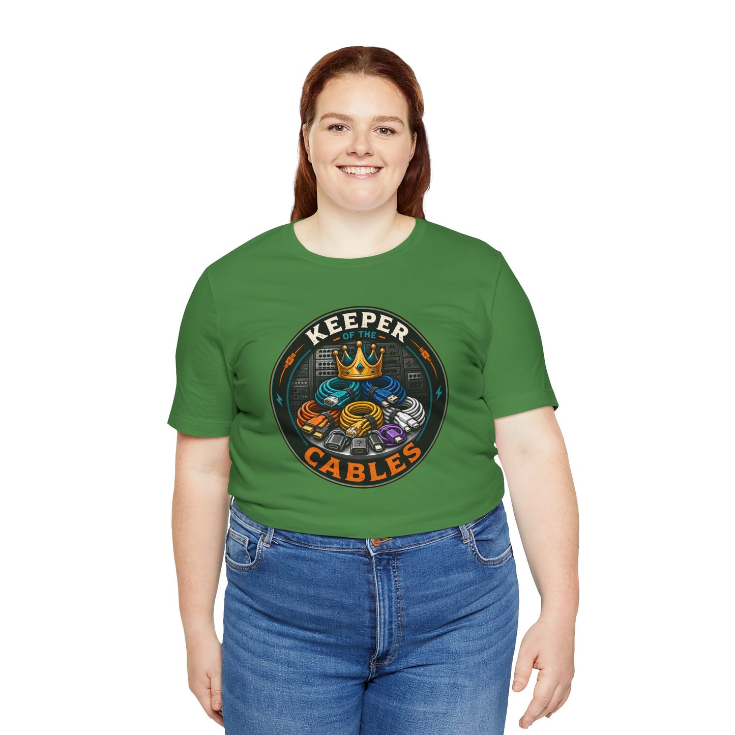 Keeper of the Cables T-Shirt – Funny Tech Dad Cable Tee