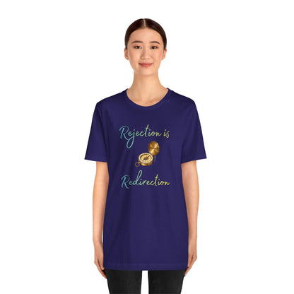 Rejection Is Redirection T-Shirt – Motivational Compass Quote Tee