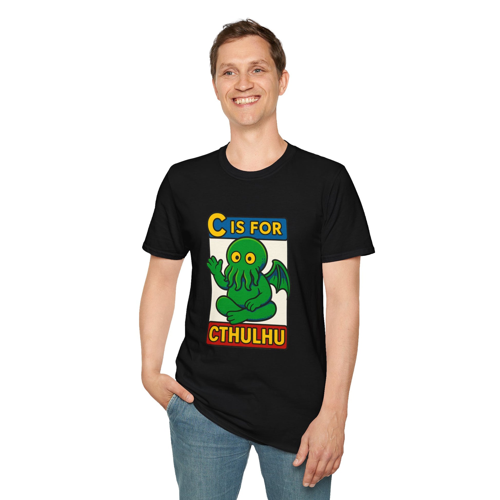 C is for Cthulhu Graphic Tee – Funny Cthulhu Shirt - WhimSpin - https://whimspin.com