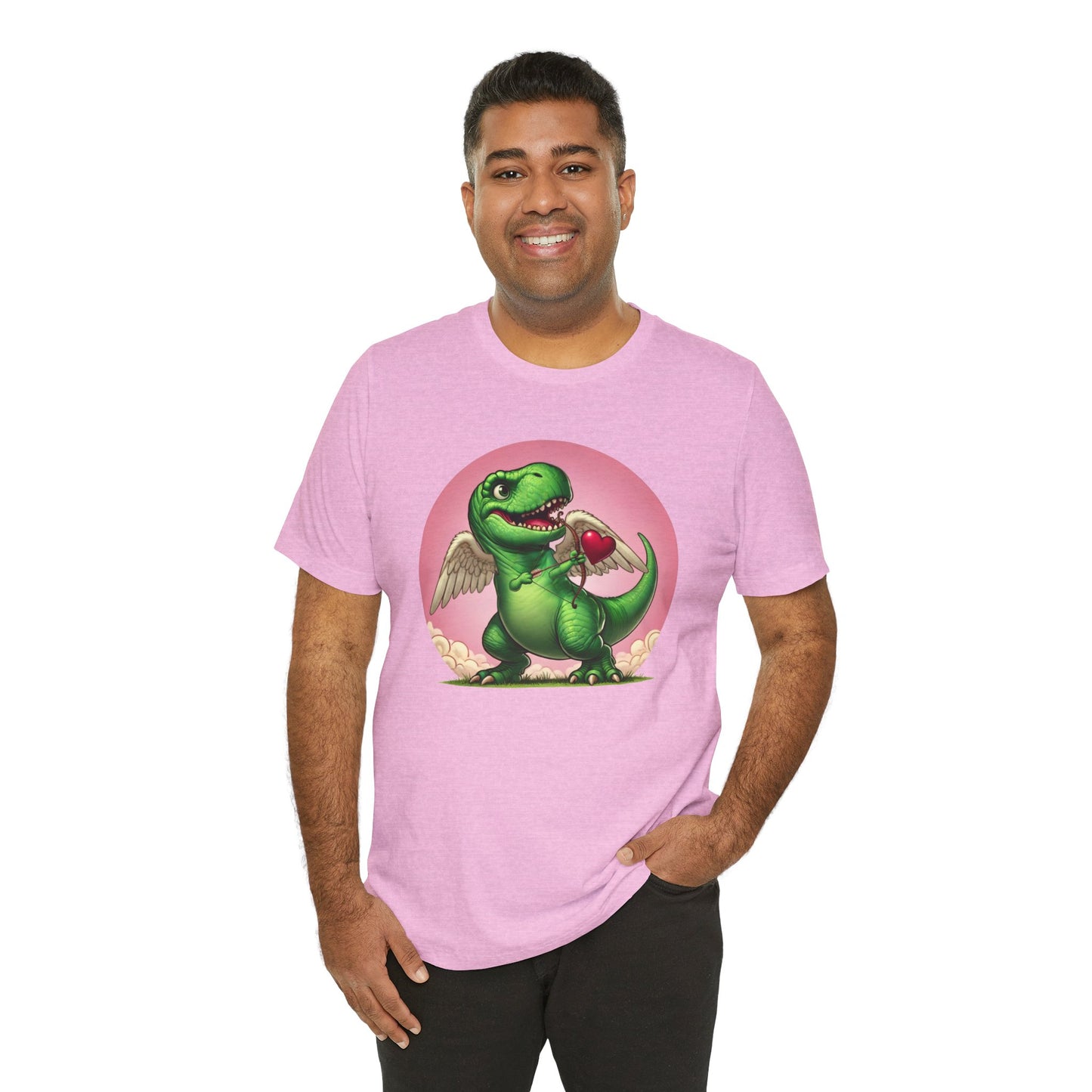 Cupidsaurus Rex T-Shirt – Funny Dinosaur Cupid Valentine’s Day Tee