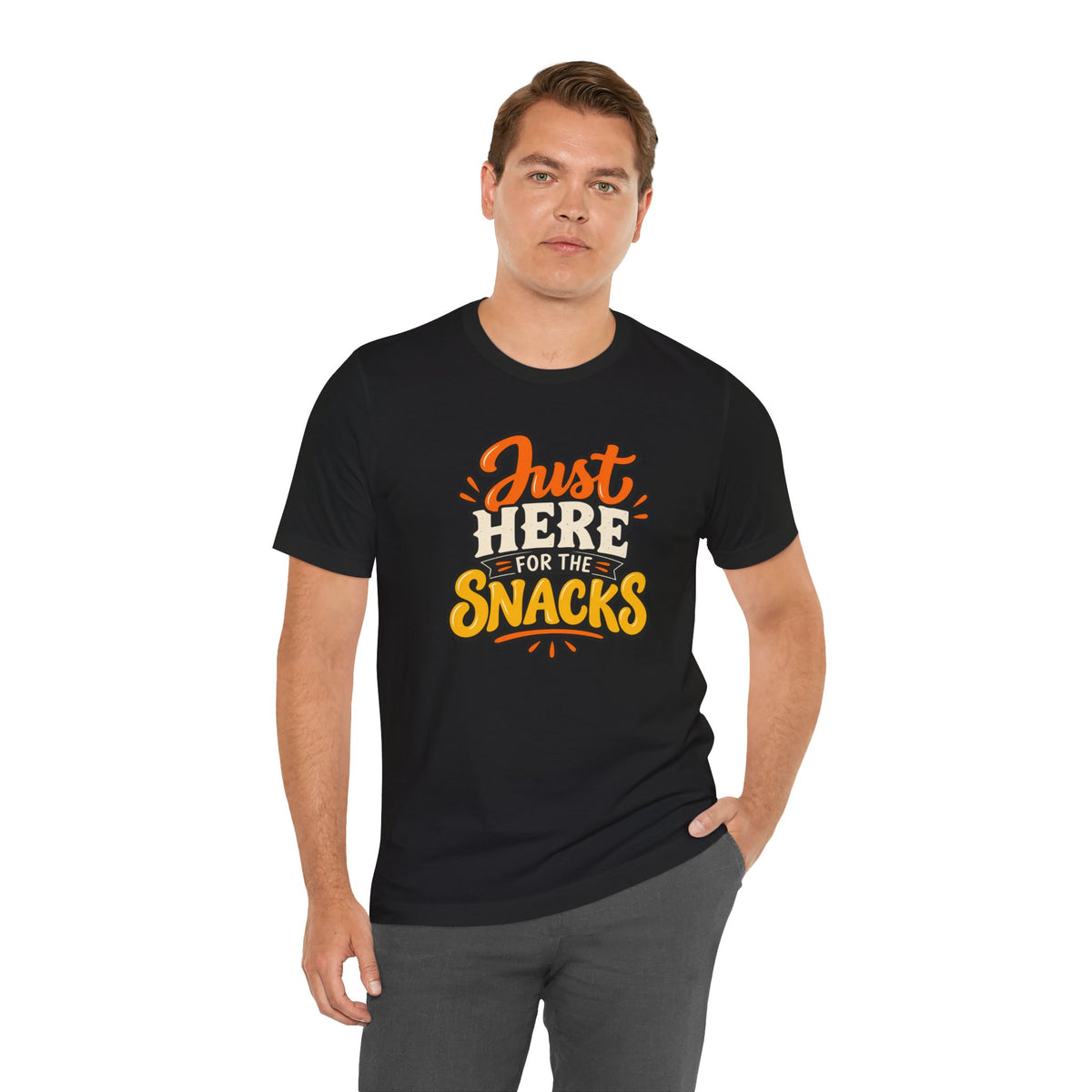 Just Here for the Snacks T-Shirt – Funny Halloween Foodie Tee