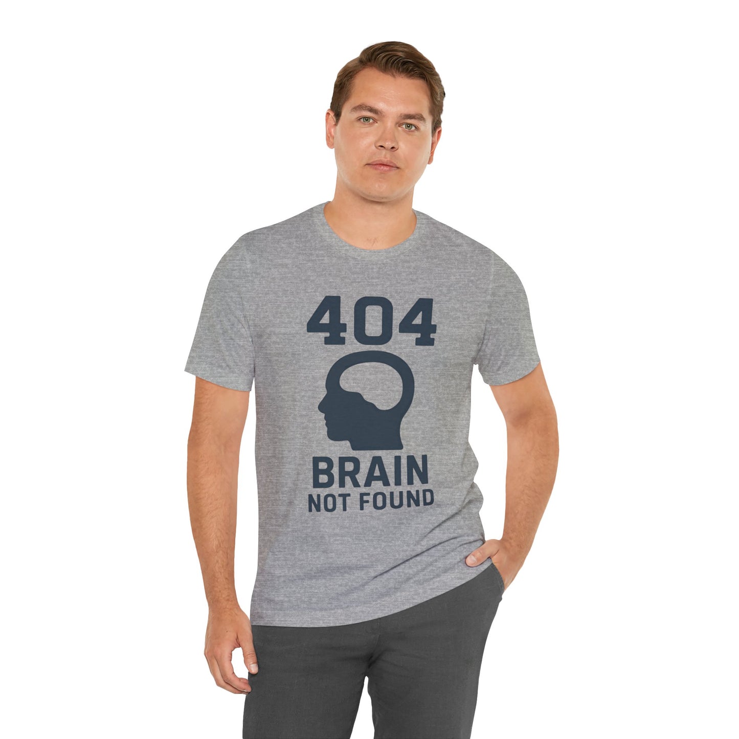 404 Brain Not Found T-Shirt – Techie Humor for Nerds & Geeks