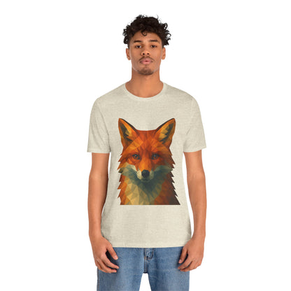 Geometric Fox T-Shirt – Polygon Animal Tee with Nature Vibes - WhimSpin - https://whimspin.com
