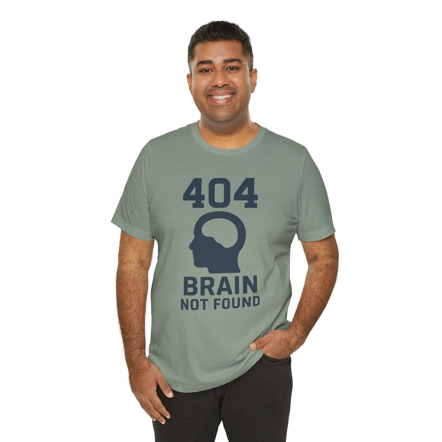 404 Brain Not Found T-Shirt – Techie Humor for Nerds & Geeks