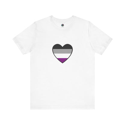 Asexual Pride Flag Heart T-Shirt – Ace Flag LGBTQ+ Graphic Tee - WhimSpin - https://whimspin.com