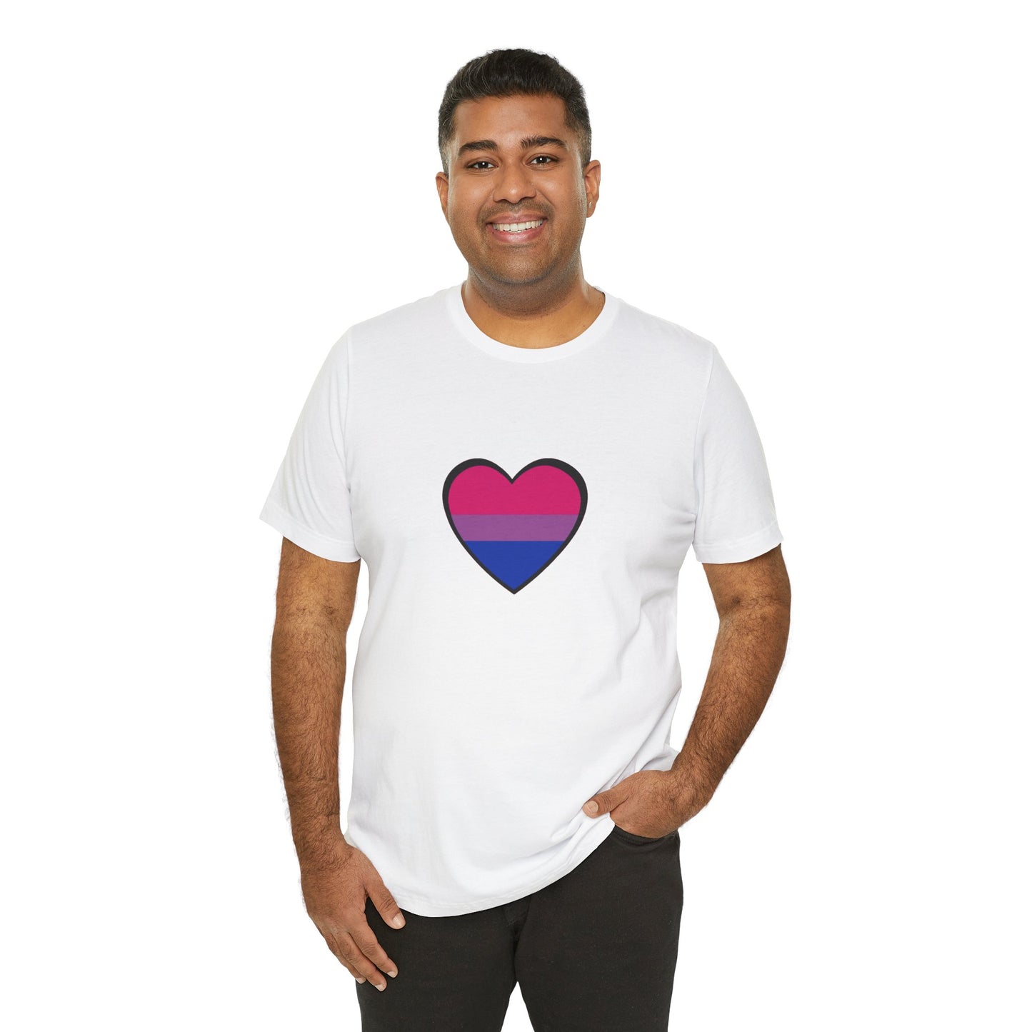 Bisexual Pride Flag T-Shirt – LGBTQ+ Heart Graphic Tee | WhimSpin