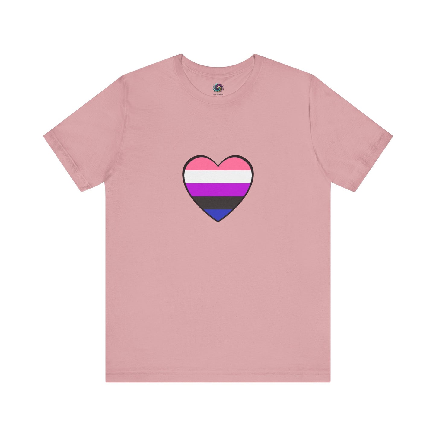 Genderfluid Pride Heart T-Shirt – Bold LGBTQIA+ Flag Tee - WhimSpin - https://whimspin.com