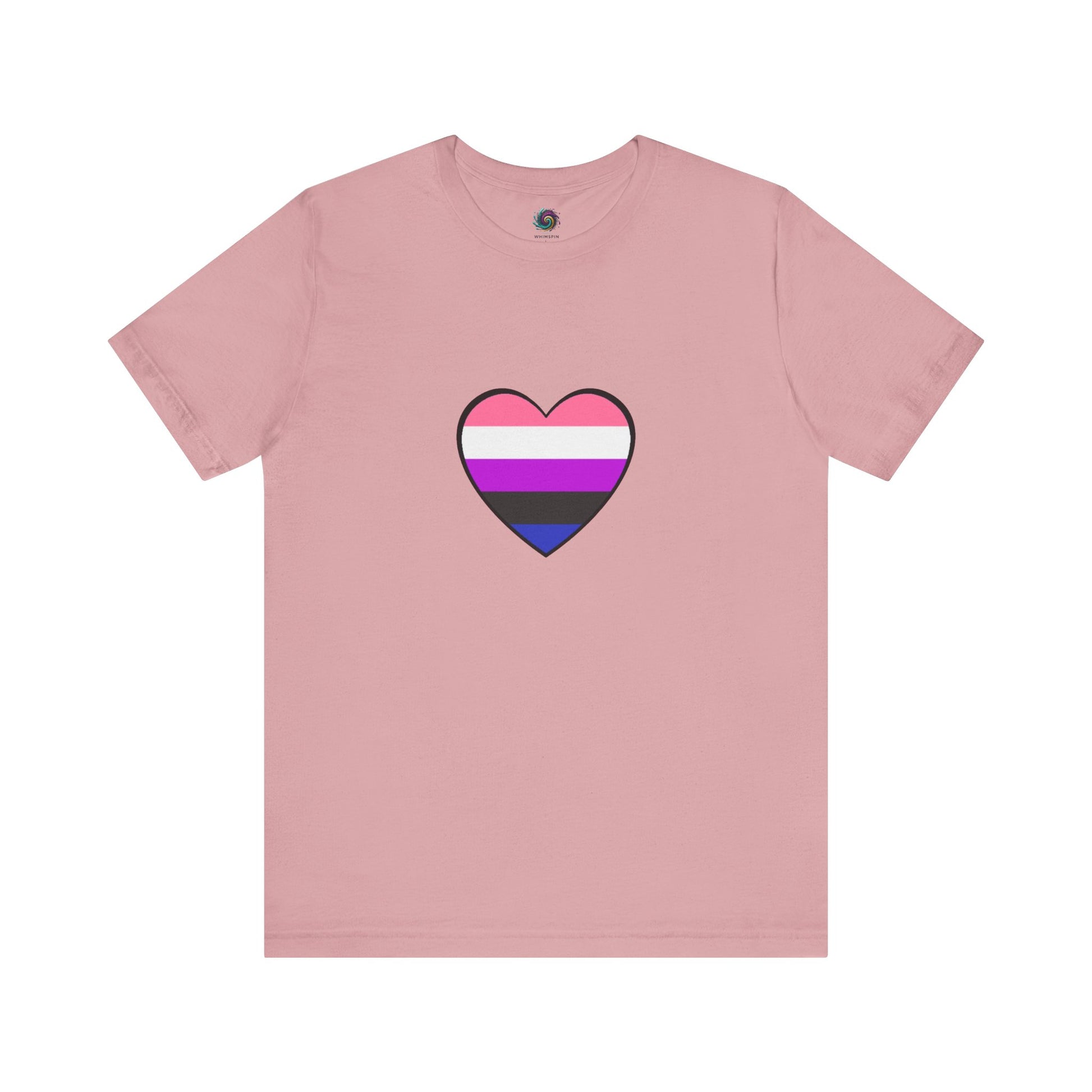 Genderfluid Pride Heart T-Shirt – Bold LGBTQIA+ Flag Tee - WhimSpin - https://whimspin.com