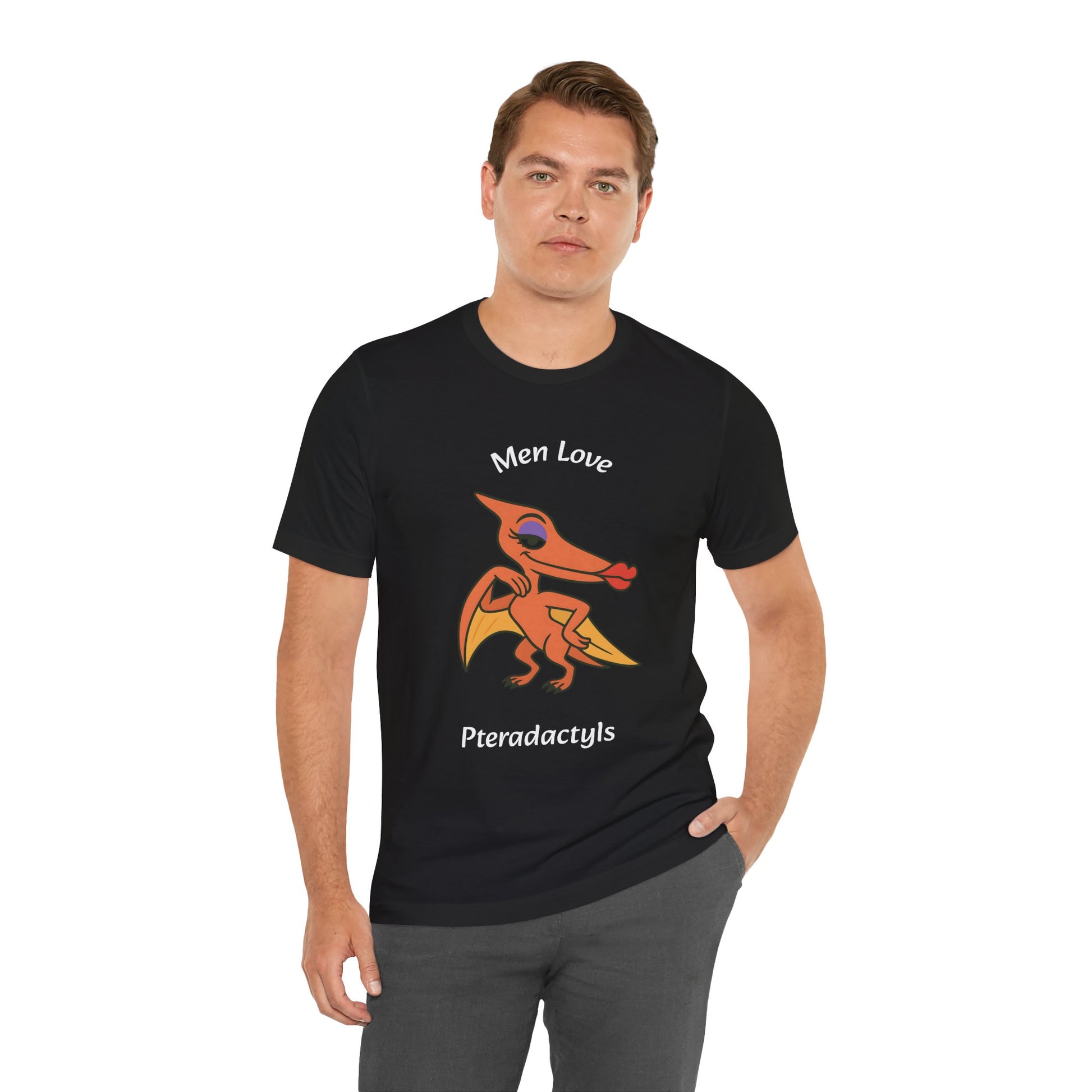 Men Love Pterodactyls Tee – Funny Dinosaur Graphic Shirt - WhimSpin - https://whimspin.com
