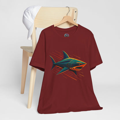 Electric Apex Shark T-Shirt – Bold Ocean Graphic Tee - WhimSpin - https://whimspin.com
