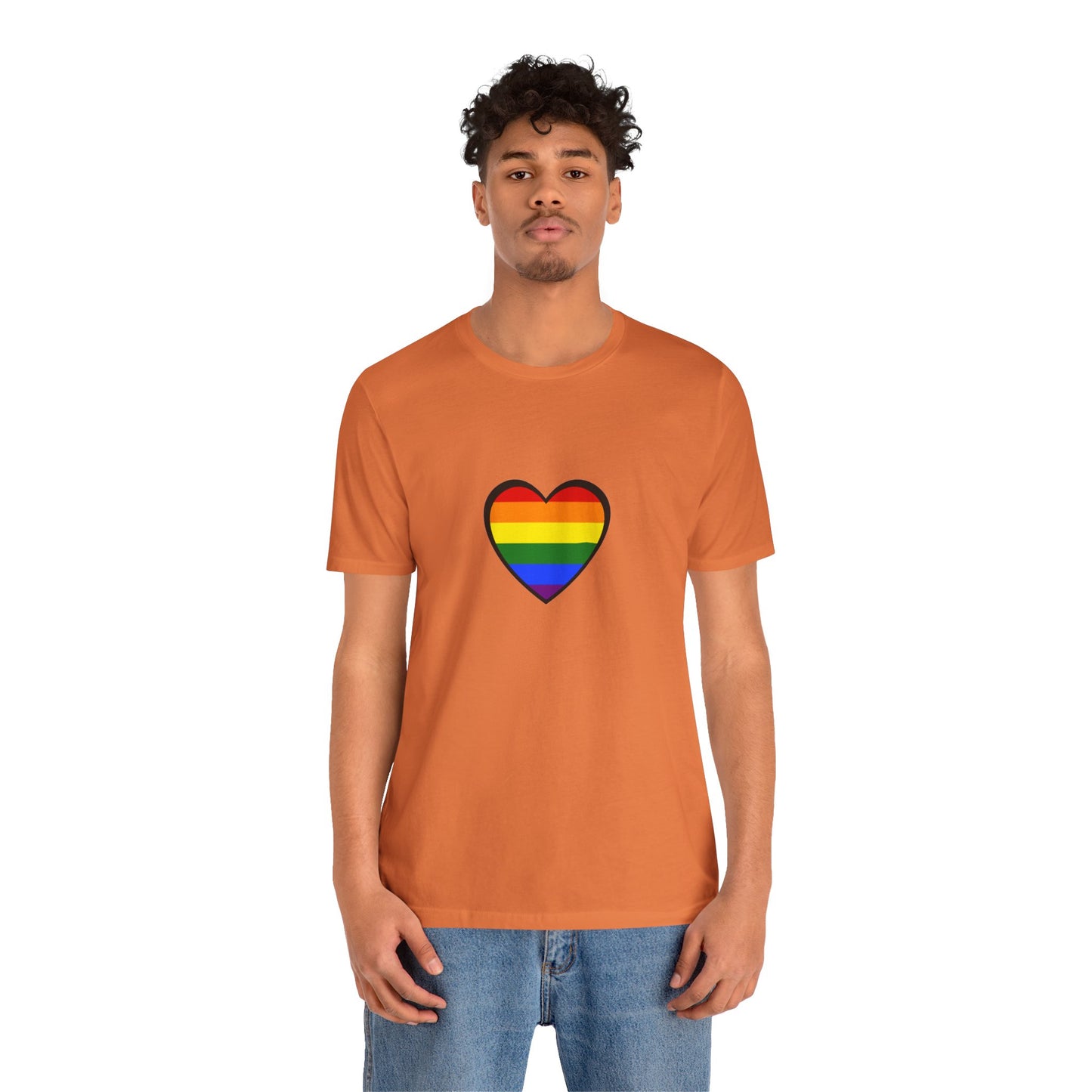 Pride Heart Flag T-Shirt – Rainbow Heart LGBTQ+ Equality Tee