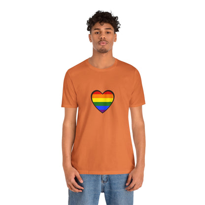 Pride Heart Flag T-Shirt – Rainbow Heart LGBTQ+ Equality Tee