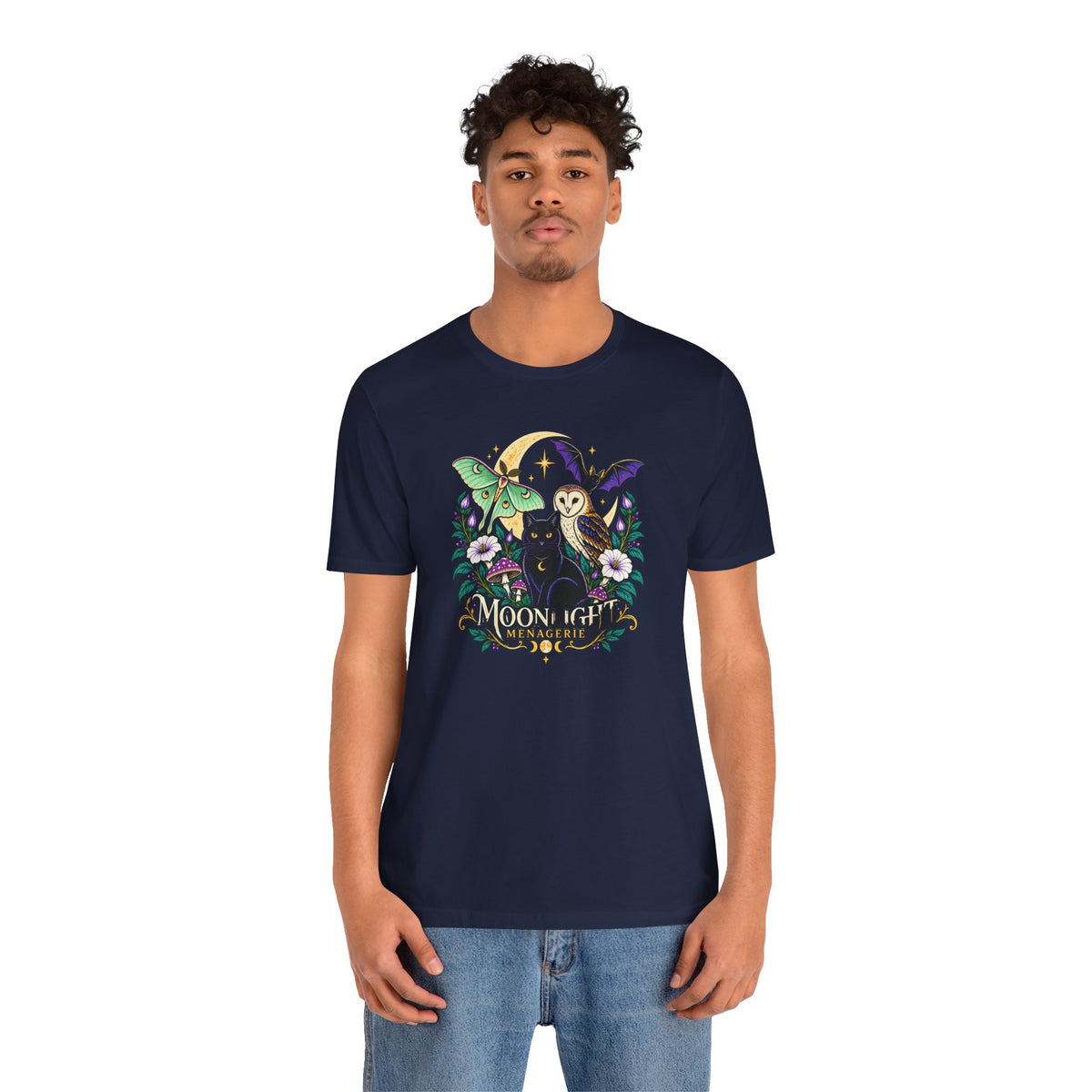 Moonlight Menagerie T-Shirt – Witchy Nocturnal Animals Tee