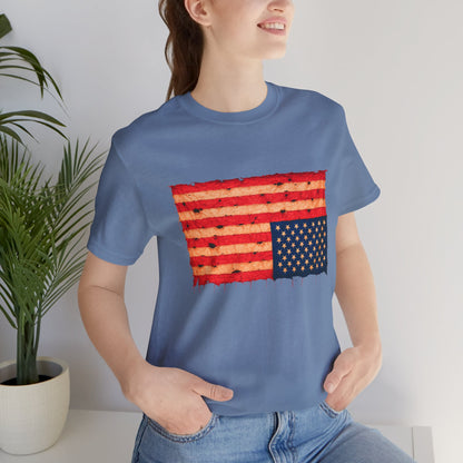 Inverted Flag Distress T-Shirt – Symbolic Upside Down Flag Design