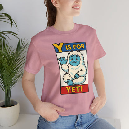 Y Is for Yeti T-Shirt – Cute Winter Monster Tee from the Monster Alphabet Series