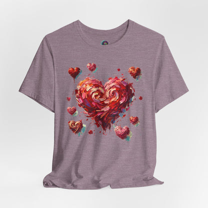 Impressionistic Heart T-Shirt – Artistic Valentine's Day Tee
