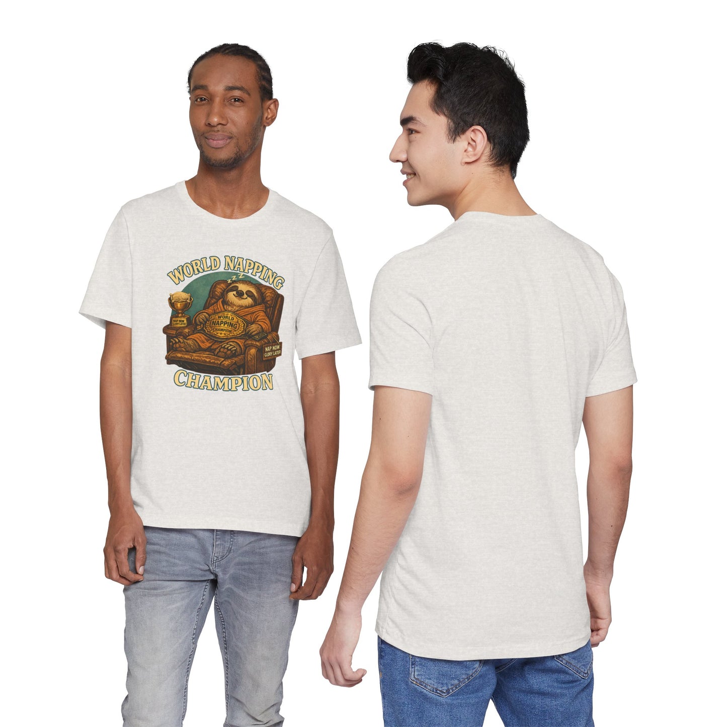 World Napping Champion T-Shirt – Funny Sloth Nap Tee