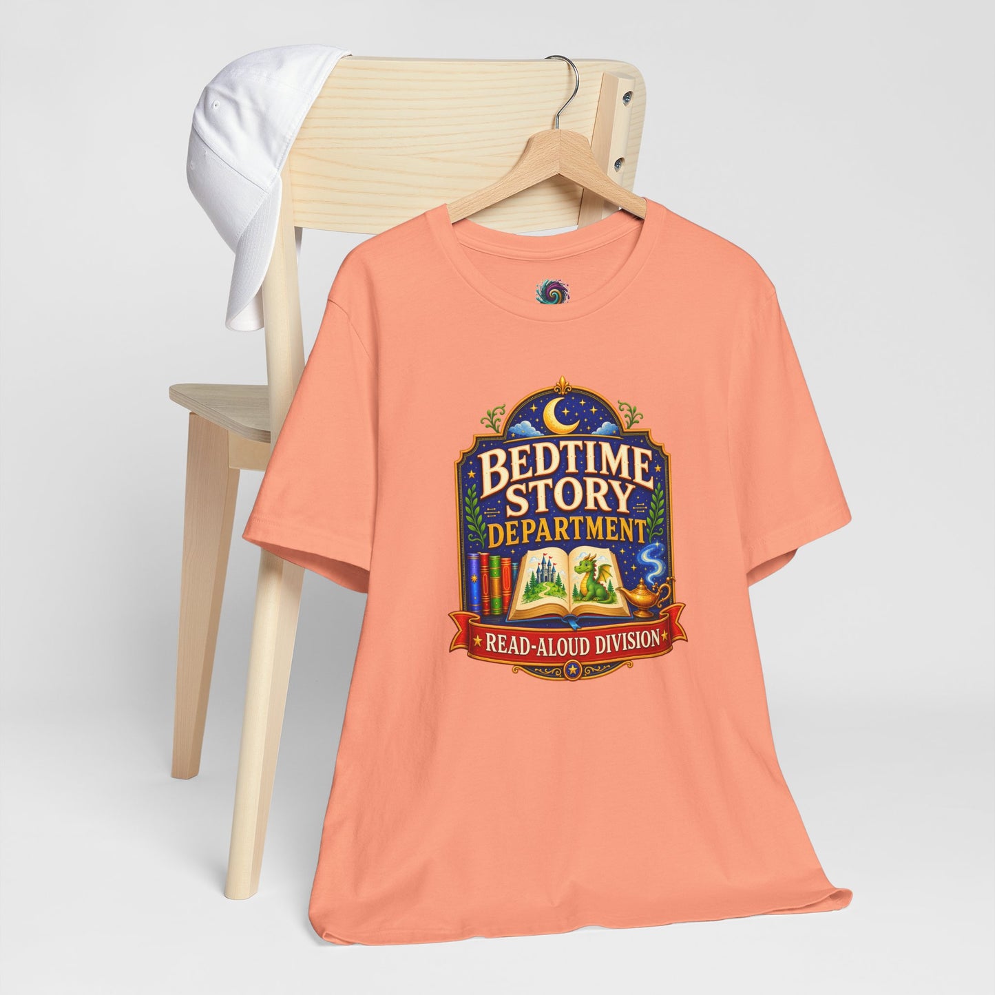 Bedtime Story Department T-Shirt – Read-Aloud Parent Tee