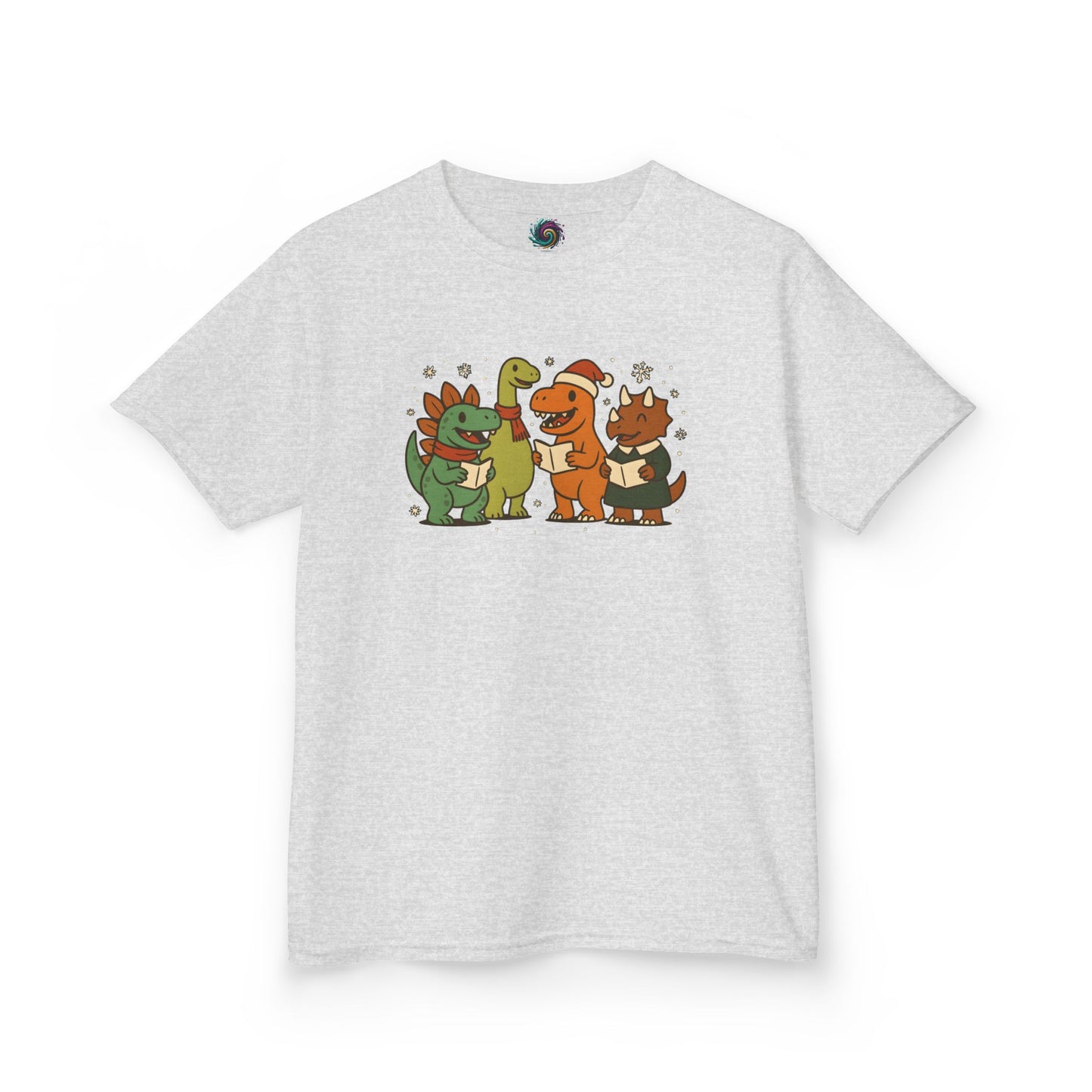 Dinosaur Carolers Kids’ T-Shirt – Cute Singing Dino Christmas Tee
