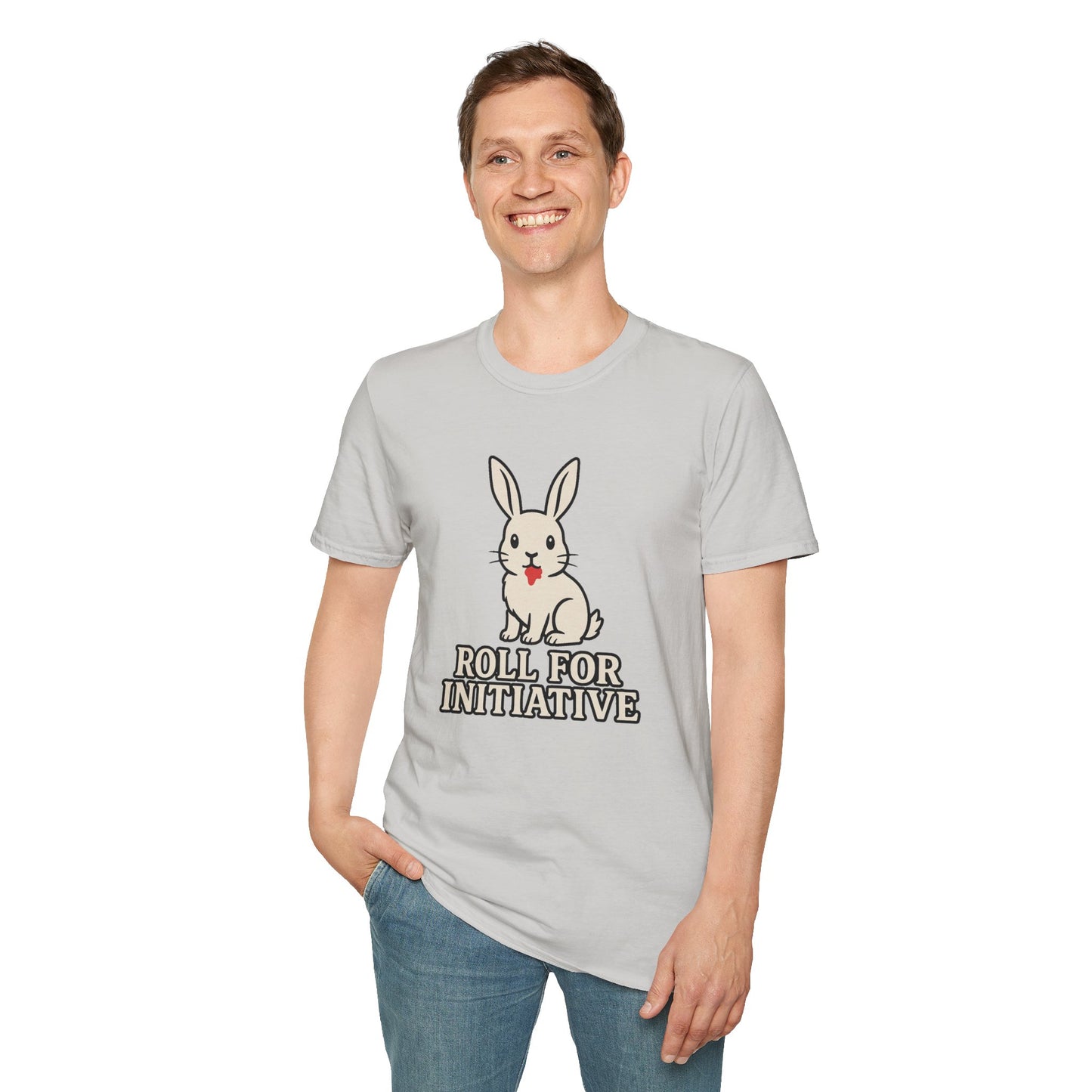 Roll for Initiative T-Shirt – Killer Bunny Humor Gaming Tee