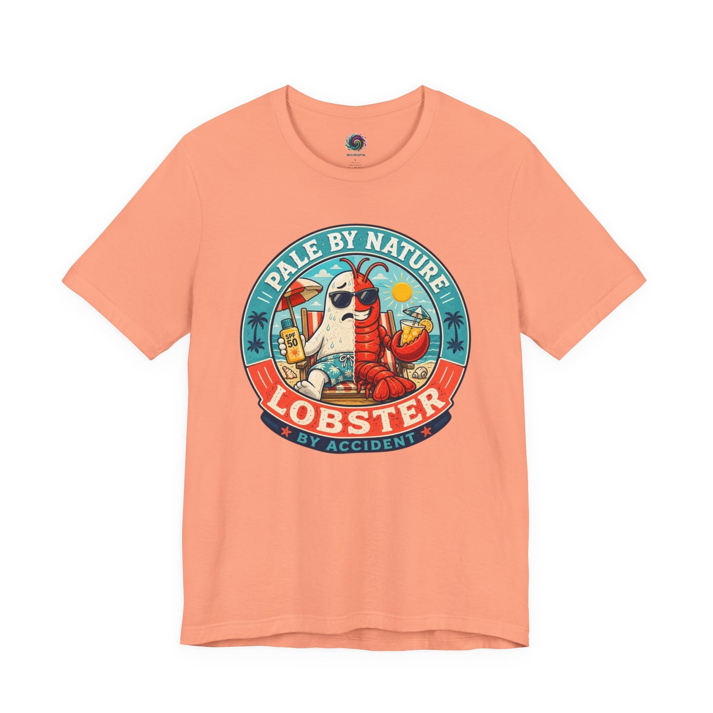 Pale by Nature Lobster by Accident T-Shirt – Funny Sunburn Summer Graphic Tee