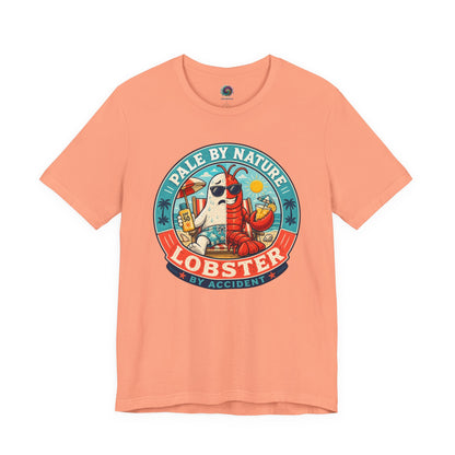 Pale by Nature Lobster by Accident T-Shirt – Funny Sunburn Summer Graphic Tee