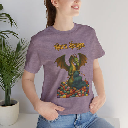 Yarn Dragon T-Shirt – Funny Knitting Dragon Shirt for Yarn Lovers
